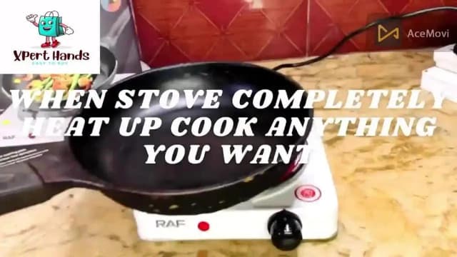 Electric Stove for cooking, Hot Plate heat up in just 2 mins, Easy to clean, 1000W, Automatic