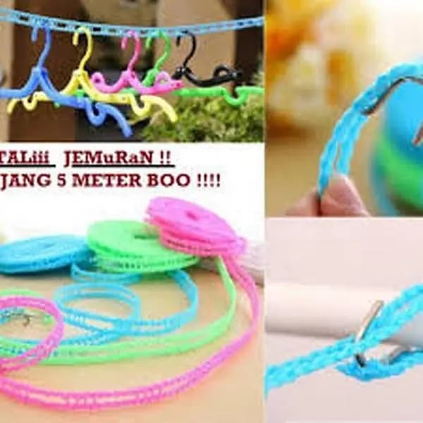 5M Nylon Windproof Drying Rope for Clothes Hangers