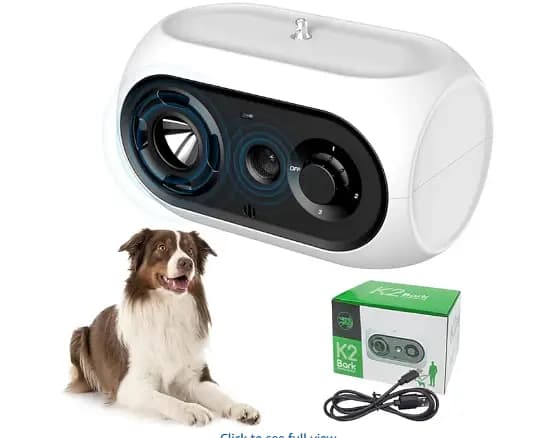 Anti Barking Device, Dog Barking Control Devices with 3 Adjustable Levels for 15M Range Stop Dog Barking Deterrent Bark Training Safe for Dogs Waterproof Bark Stopper Training Tool for Indoor