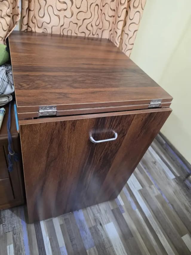 folding study table with storage and drawer