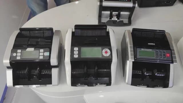 cash counting machine with fake note detection