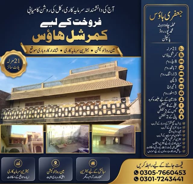 Commercial House For Sale Ideal For School, Clinic & Rental Income