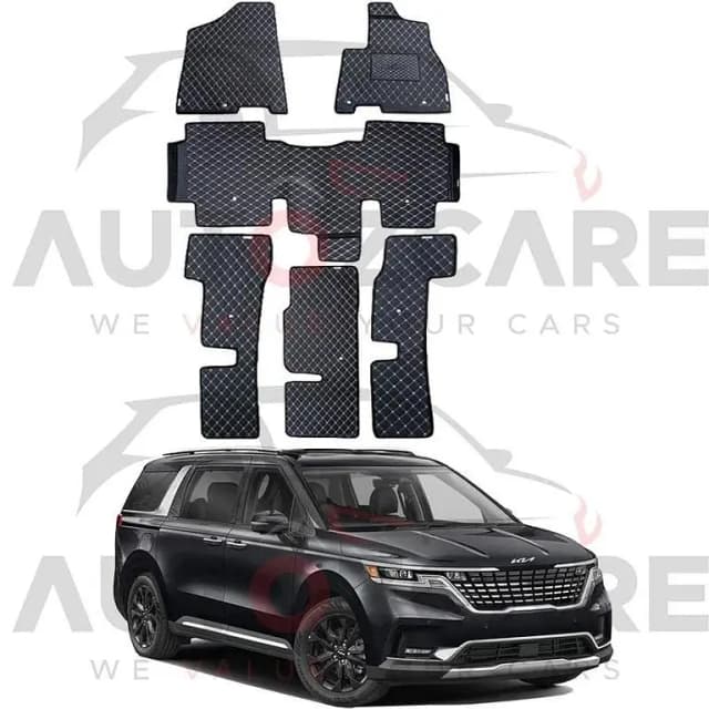 Kia Grand Carnival 7D Floor Mat ( Flat Style ) 6PCS - Model 2021-2025