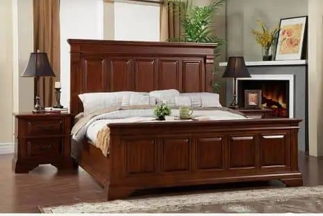 double bed , king size bed , sheesham wood/fur
