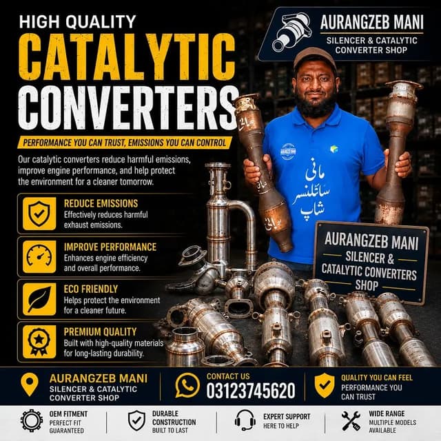 Buy Genuine Catalytic Converters | Aurangzeb Mani Silencer Shop