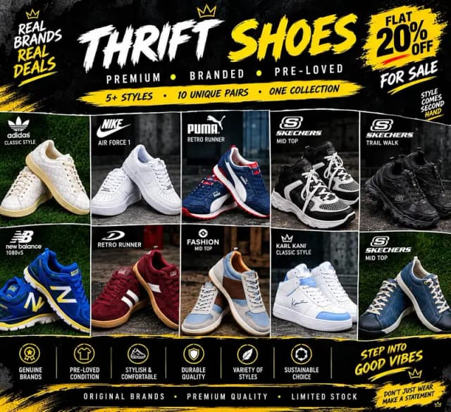 Branded Thrift Sneakers | Premium Shoes | Best Price