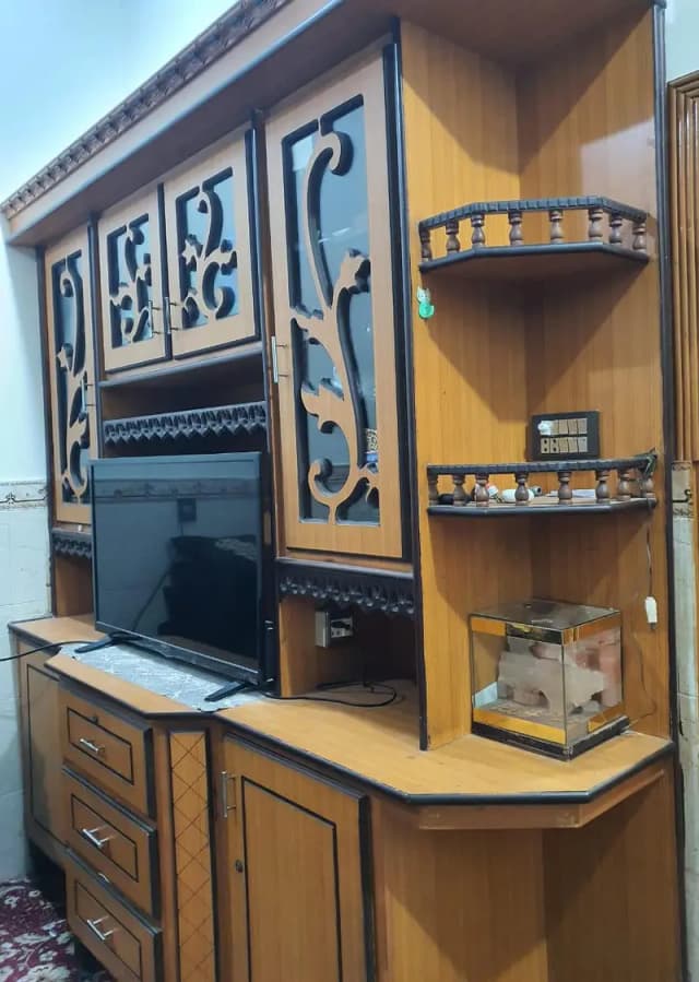 Media Wall with storage Cabinets