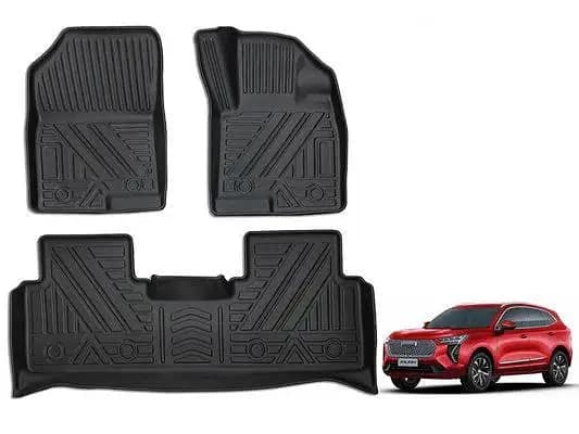 Haval Jolion TPE  Floor Mats Tray Type Imported Premium Quality 3 Pcs Set Waterproof Washable Non Slip Mats