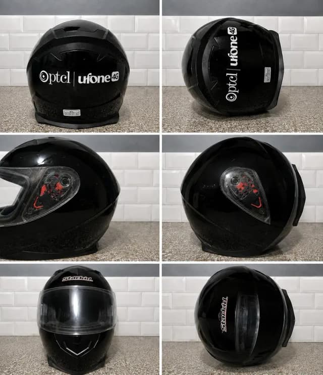 Black full face helmet XL ptcl ufone