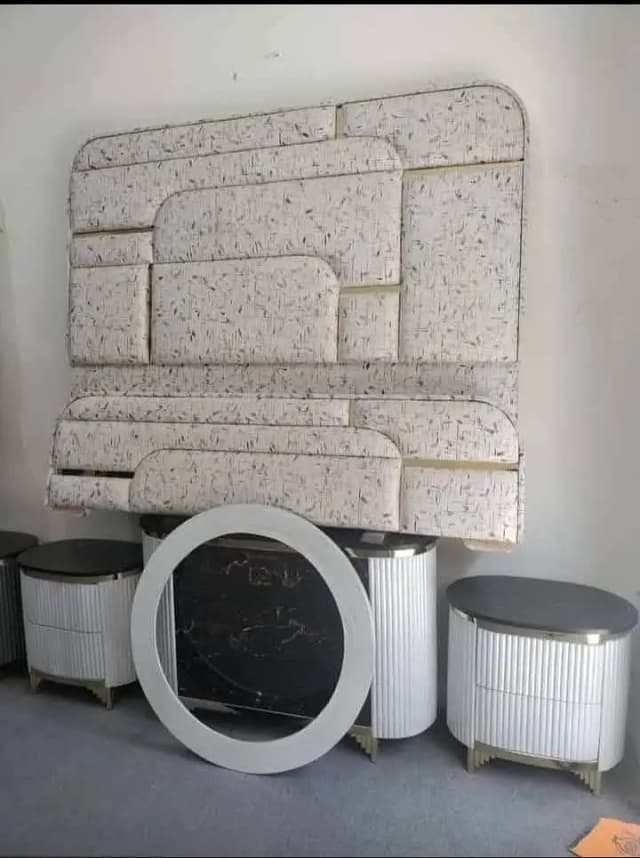 Single bed-Single poshish bed-furniture for sale-bed with side table