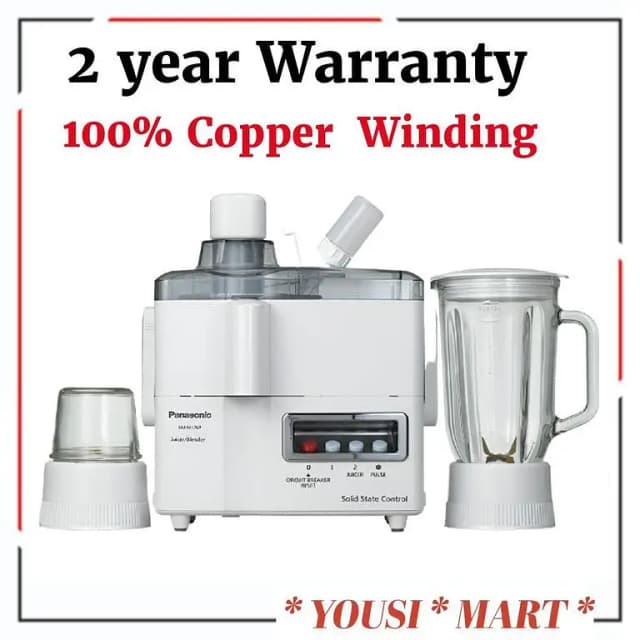 Juicer 3 in 1 with 750W Copper Winding Motor, Imported Model, 2-Year Warranty