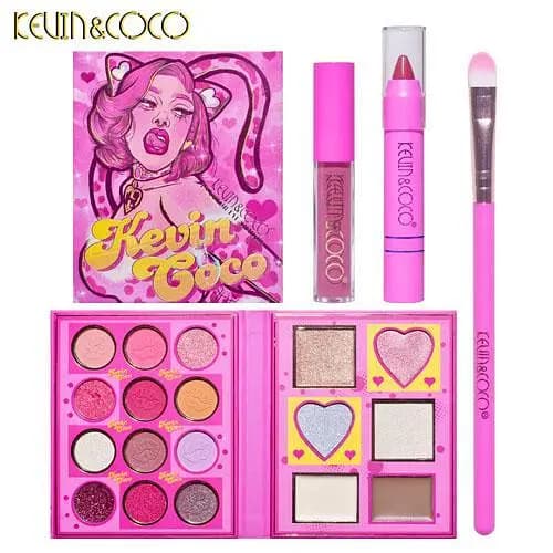 KEVIN&COCO 18-Color Makeup Kit for Cat Lovers - Pink