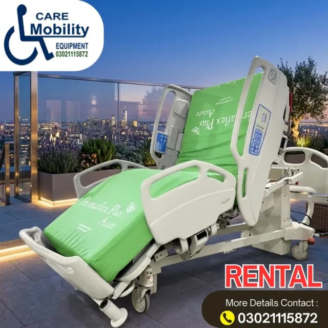 Hospital Bed FOR RENT Electric Bed For Rent ICU paitent bed on Rent