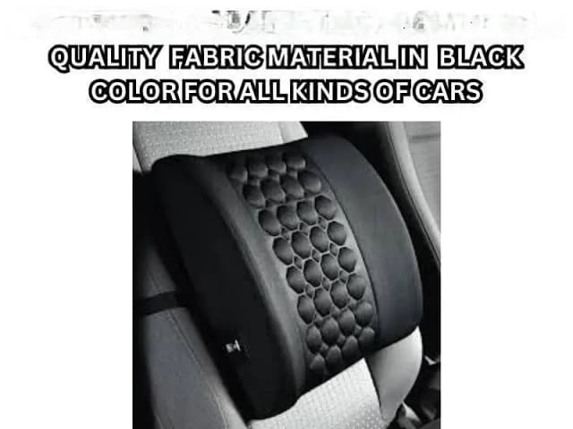 Back Rest in Black - Premium Quality for Cars (Single Pack)