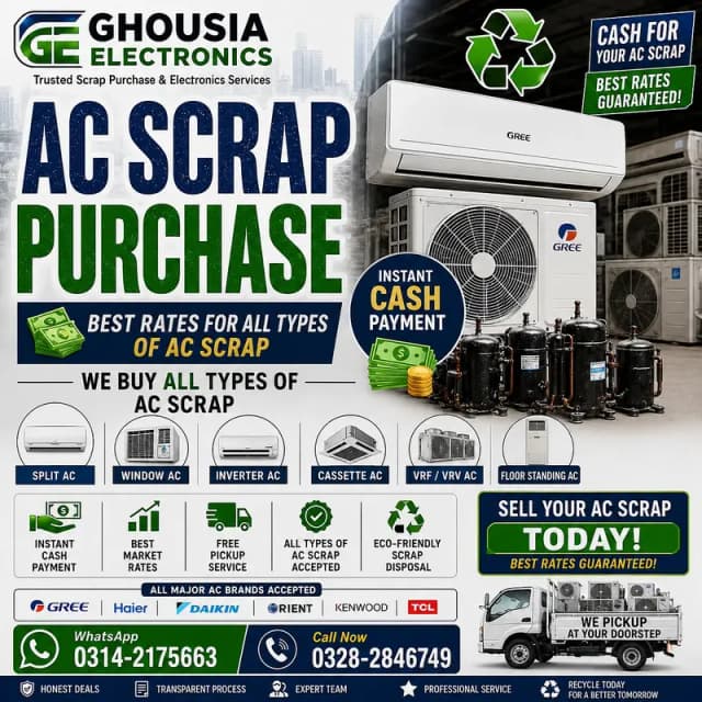 Old AC Buyer Used AC Purchaser Window Split Inverter AC Buyer Scrap Ac