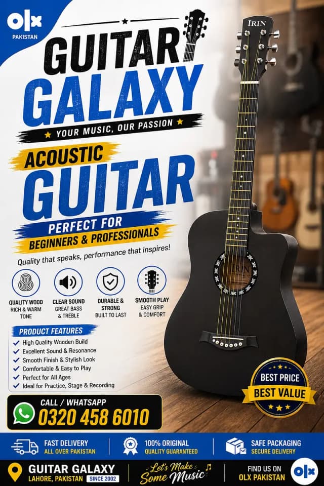 Guitars | black | acoustic guitar | professional | student | Imported