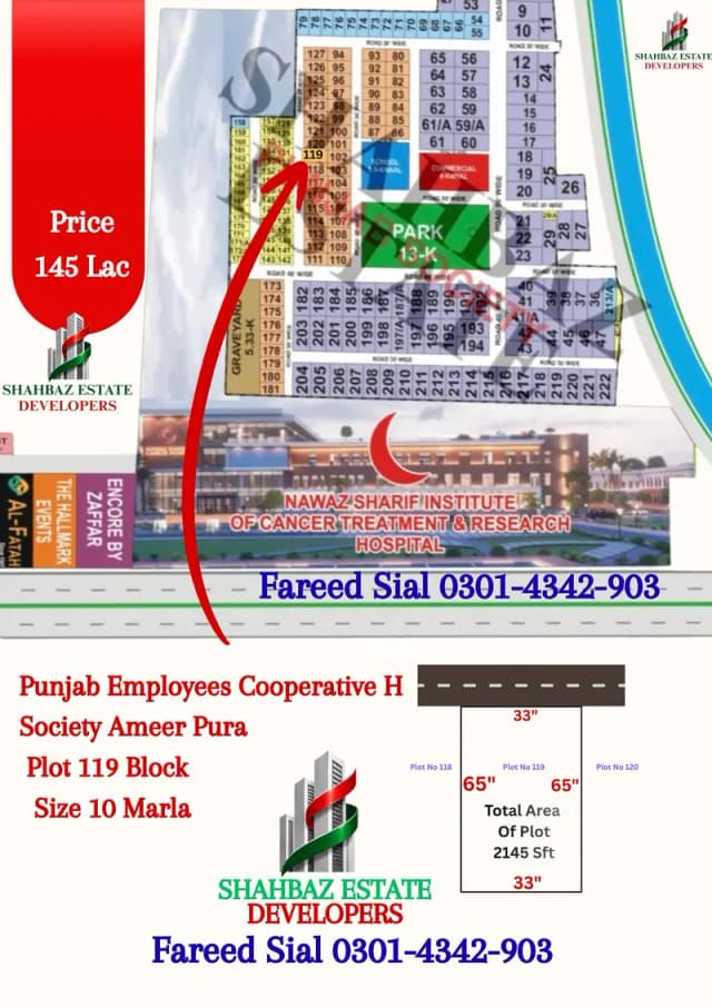 Punjab Cooperative Employees Cooperative Housing Society Residential Plot Sized 10 Marla