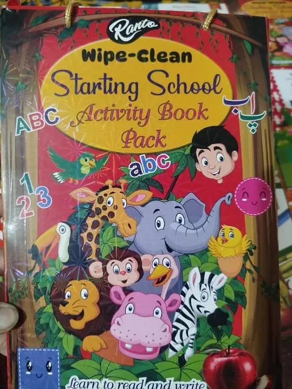 Pack of 10 Reusable Wipe & Clean Activity Books for Kids | Preschool Tracing & Writing Workbook Set | Early Learning Educational Books for Toddlers & Children | Write and Wipe Reading & Pract