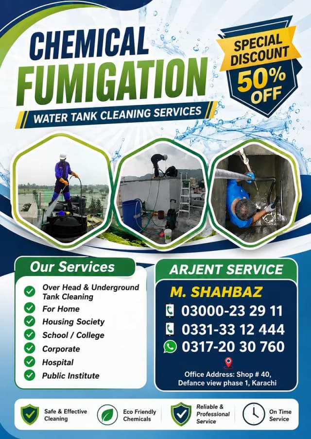Water Tank Cleaning service, Leakage Repair, Underground Tank Cleaning