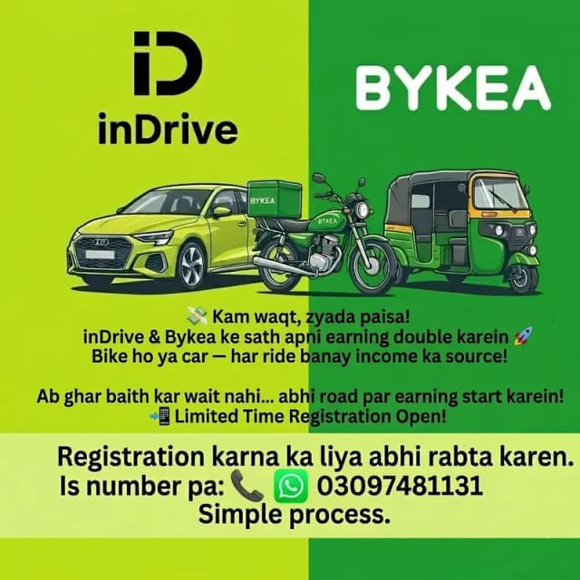 INDRIVE REGISTRATION  WhatsApp: 0309-7481131