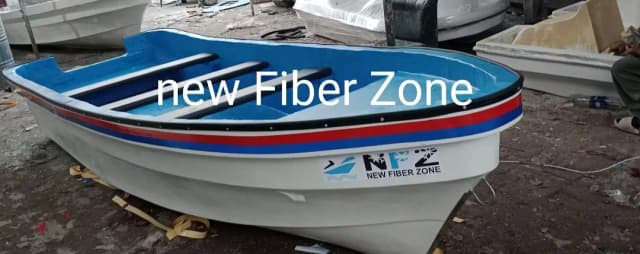 fiberglass rescue relief 15 feet boat 3 benches 3 hooks fender rubber