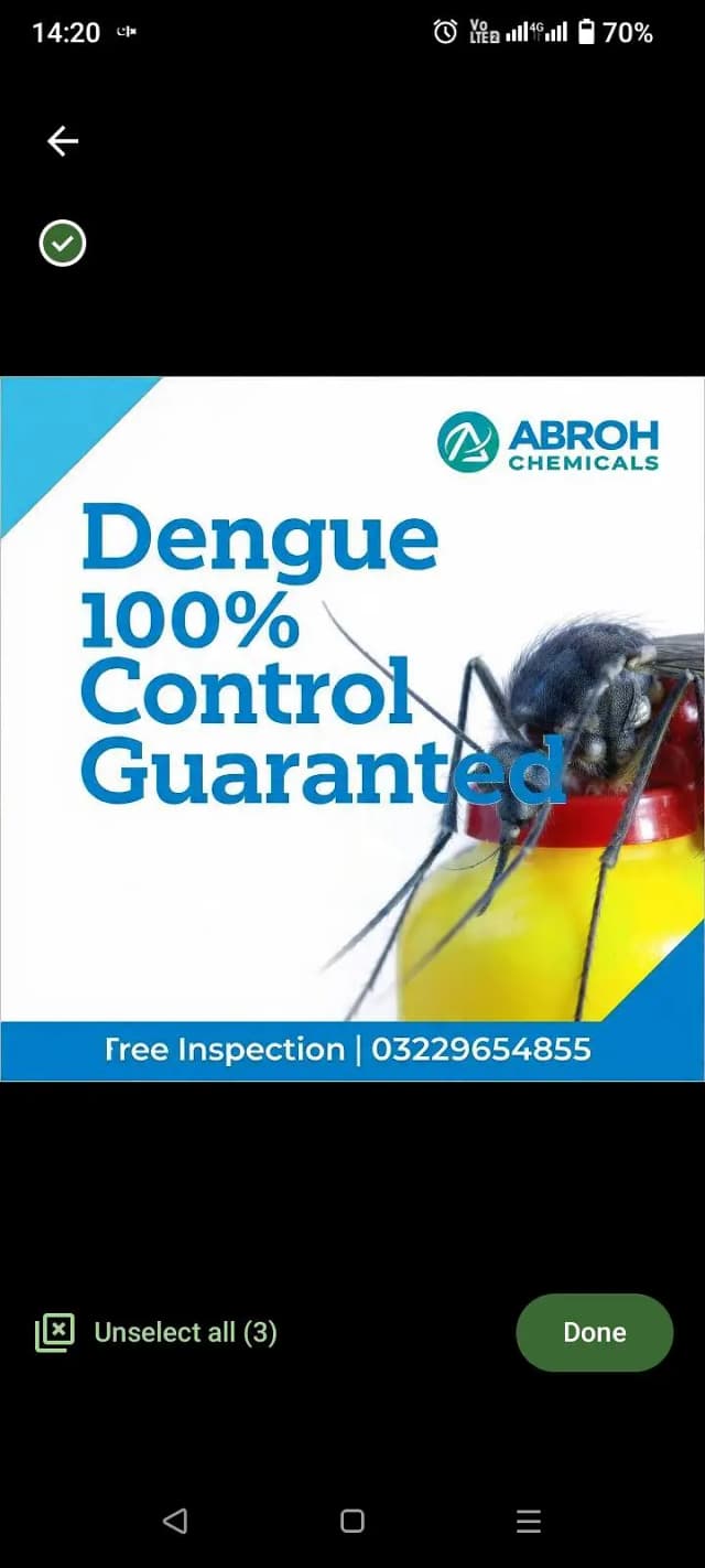 Dangue control / Cockroach Control / Deemak / Fumigation spray service