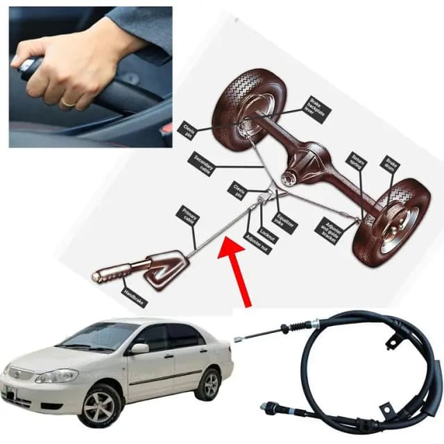 Hand Brake Cable for Toyota Corolla XLi (2002-2008 Petrol) - 1 Piece