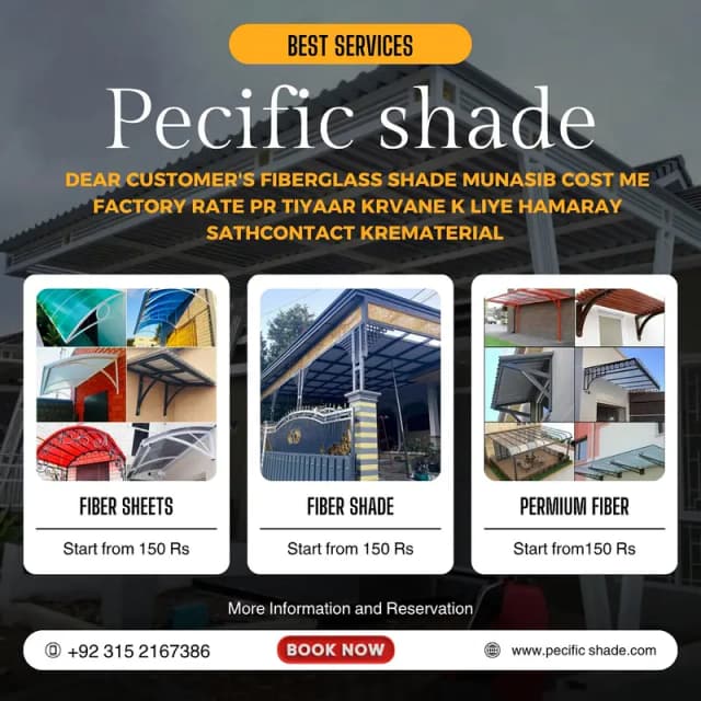 Fiberglass sheets/ shades on roof/ fiberglass Shed/ fiberglass canopy
