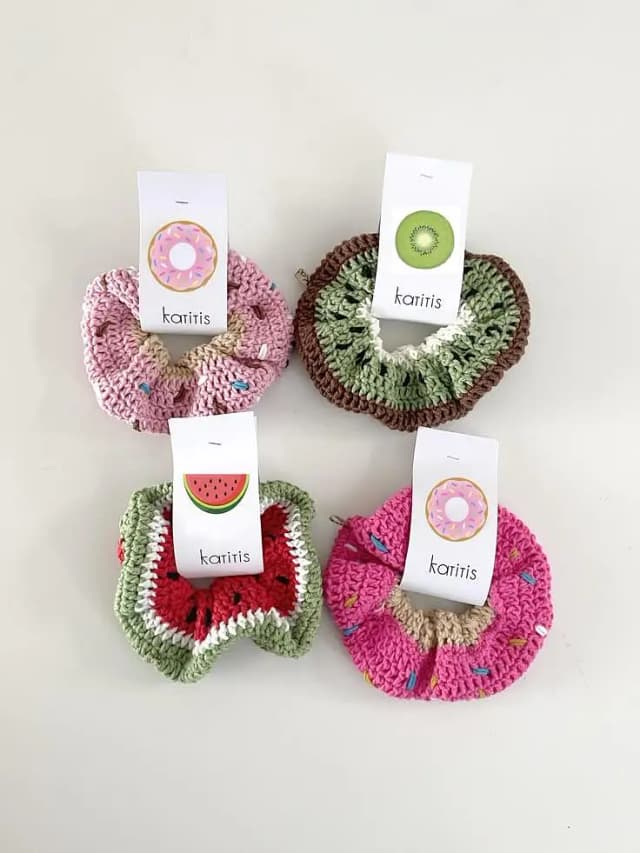 Handmade Crochet Scrunchies  available in Multan bulk and single order