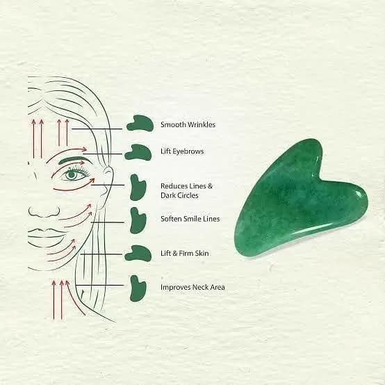 (Original Stone) Jade Roller and Gua Sha Set, Beyond Jade Face Roller -  Facial Roller for Skin, Eyes, Neck - Noiseless Design - Jade Roller & Guasha Reduce Puffiness and Improve Wrinkles - G