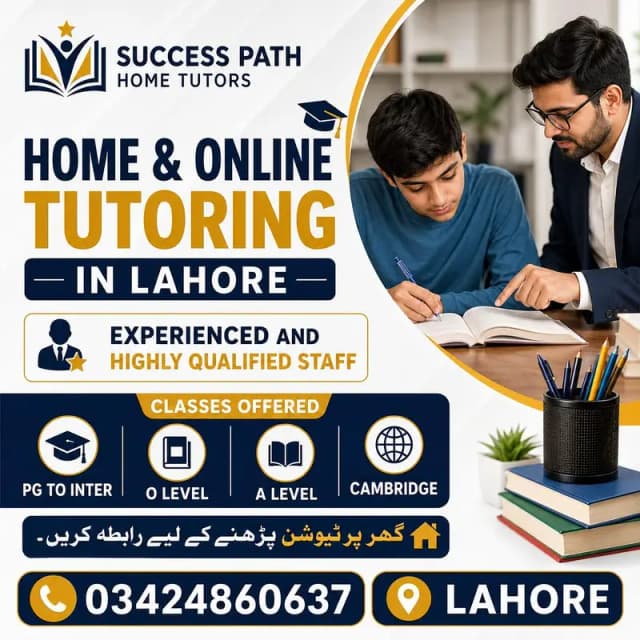 Home & Online Tuition/Male & Female Teachers/Home & Online Tutors