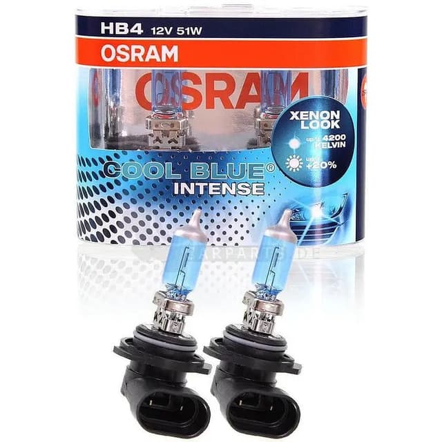 Osram Cool Blue Intense HB4(9006) Headlight Bulb - 4200K Color Temperature - Made in Germany
