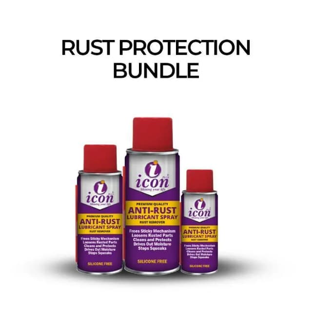 Icon Plus Rust Protection Bundle with 100ml, 200ml, and 450ml Anti-Rust Sprays