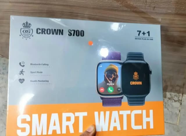 Original 100% CROWN S700 Series 10 Multi-Function Smart Watch | 7-in-1 Strap Bundle | Fitness Tracker & Bluetooth Calling Smartwatch for Men or women