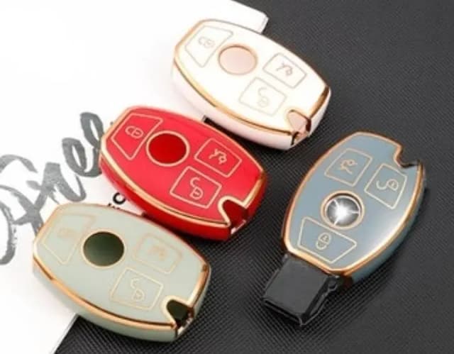 Soft Glossy Shine TPU Key Cover for Mercedes Remote – Premium Quality