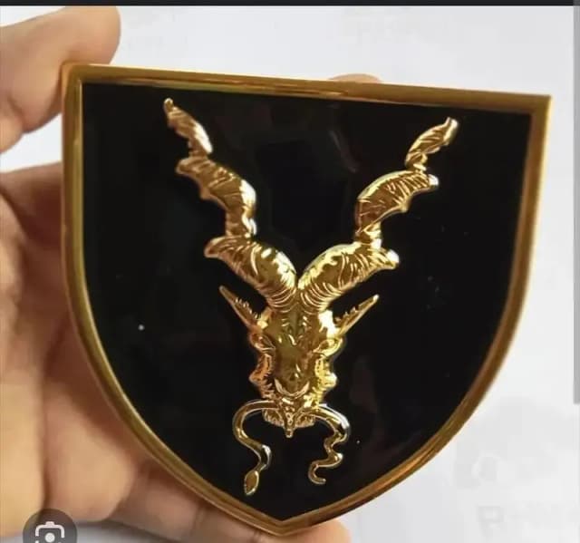 MARKHOR 3D Front Grill Badge in Metallic Black or Red