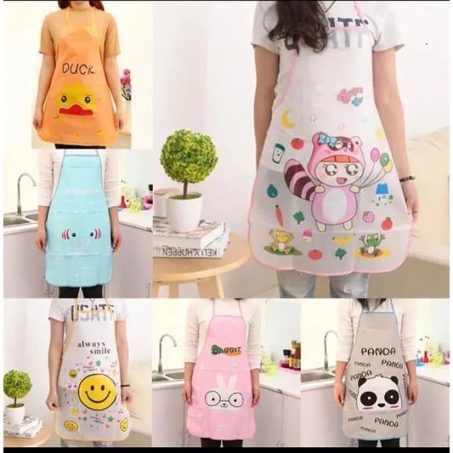 Rabbit Print Kids and Women’s BBQ Bib Apron for Cooking, Baking, and Home Cleaning (ZM Collection)