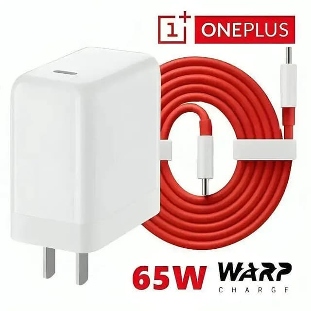 OnePlus 65W WARP Charger with USB C Cable for All Models
