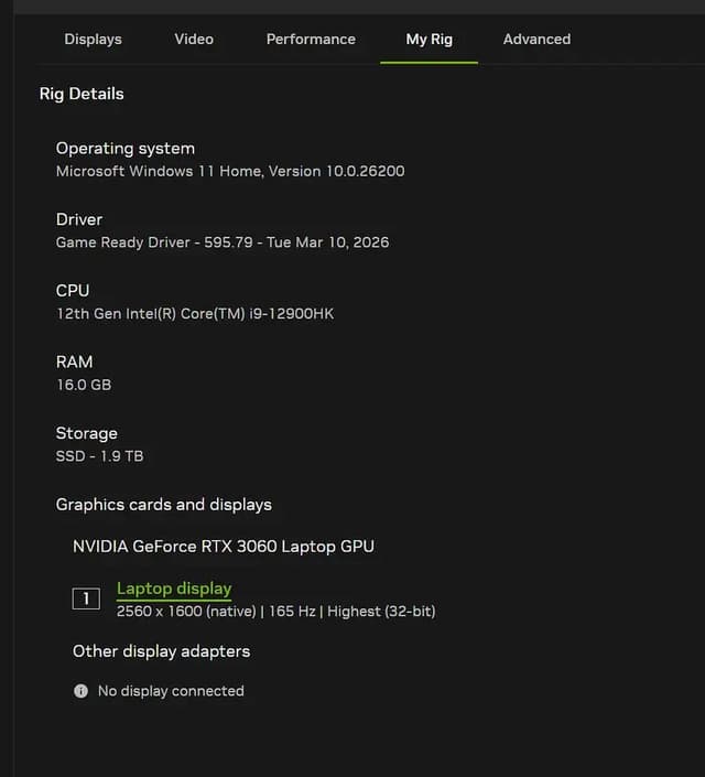 Lenovo Legion Y9000X i9-12900H | RTX 3060 6GB | 16GB DDR5 | 2.5K Displ