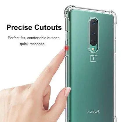 Transparent Silicone Back Cover for OnePlus 8 - Scratch Resistant