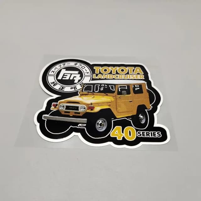 Custom Embossed Sticker Sheet for Cars and Bikes - 4x4 LANDCRUISER