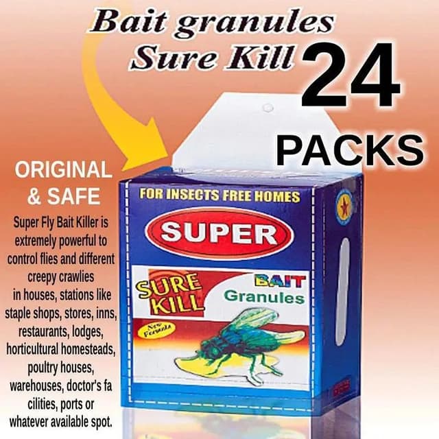 24 PCS Mosquito Killer Bed Bug, Flea And Ant Crawling Insect Killer Granules 20 Grams Place In Open Space. Flies Insects Will Automatically Attract Sit On It Will Get Killed