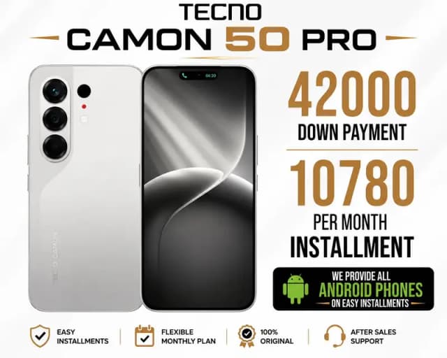 TECNO CAMON 50 pro available on installments