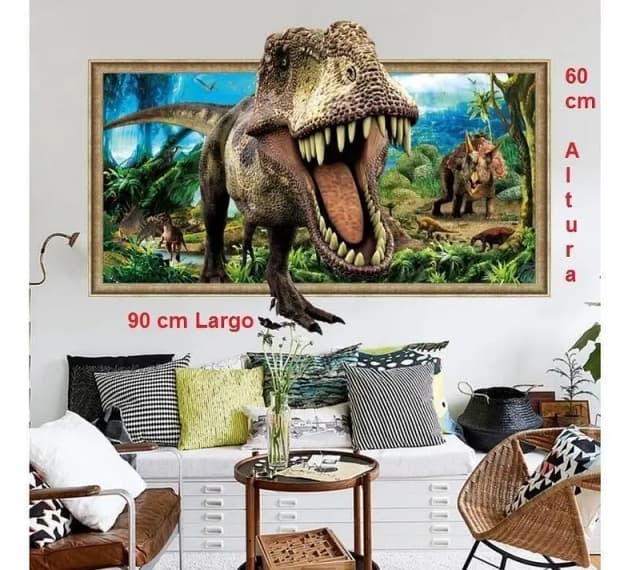 XH9287 Cartoon Dinosaur 3D Wall Stickers and Murals for Nursery Rooms