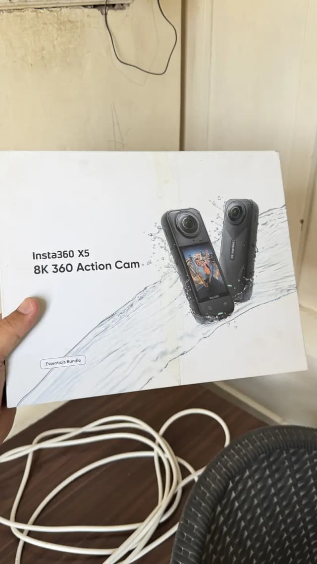 Insta360 X5 8K 360 Camera Like New Complete Box