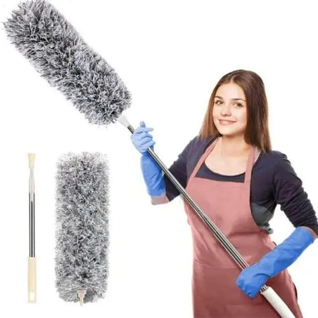 Super Long 280cm Microfiber Duster with Extendable Pole | Bendable & Washable Feather Duster for High Ceiling Fans, Cobwebs & Car Cleaning. . .