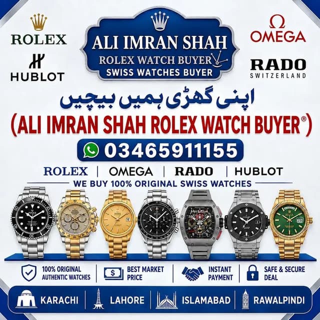 Watch Purchaser Rolex Datejust Omega Seamaster Cartier Rado IWC