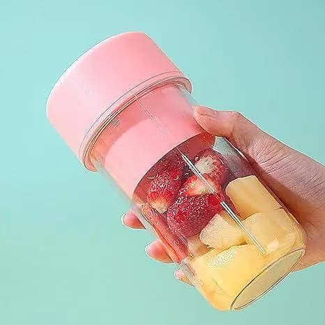 Portable Electric Juicer Bottle for Shakes and Smoothies - USB Rechargeable Mini Juicer Blender for Travel