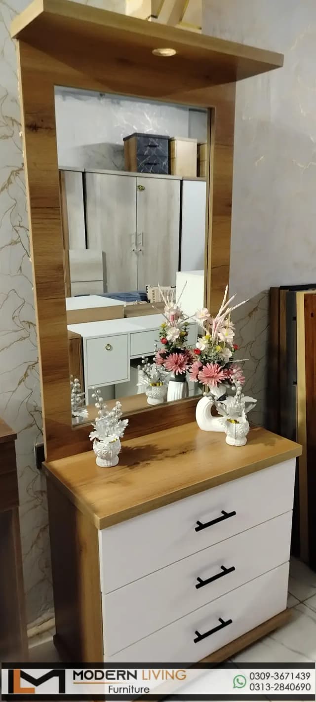 Dressing Table 3 Storage Drawers With Mirror Best Quality
