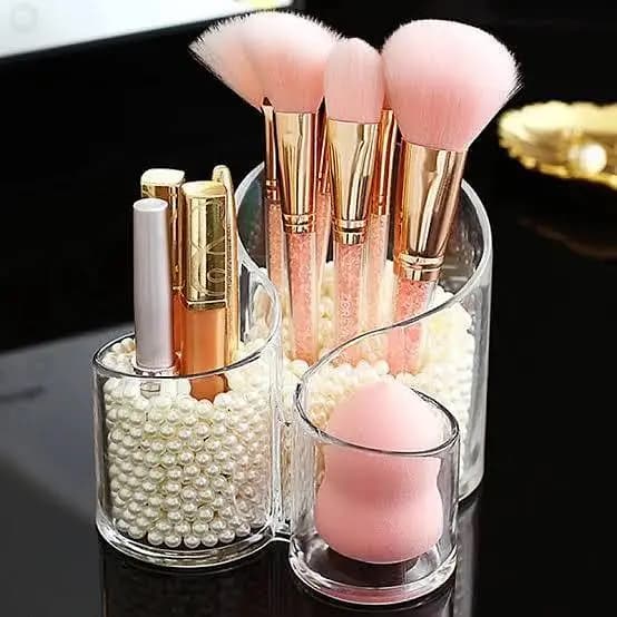 Korean Style Multi-Functional Cosmetic and Stationery Organizer with Business Card Holder
